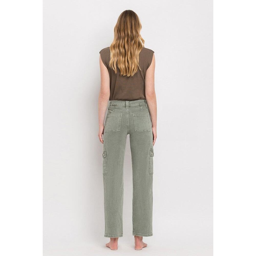 VERVET by Flying Monkey High Rise Cargo Straight Jeans - V3376AG - Size 24 - Picture 13 of 14